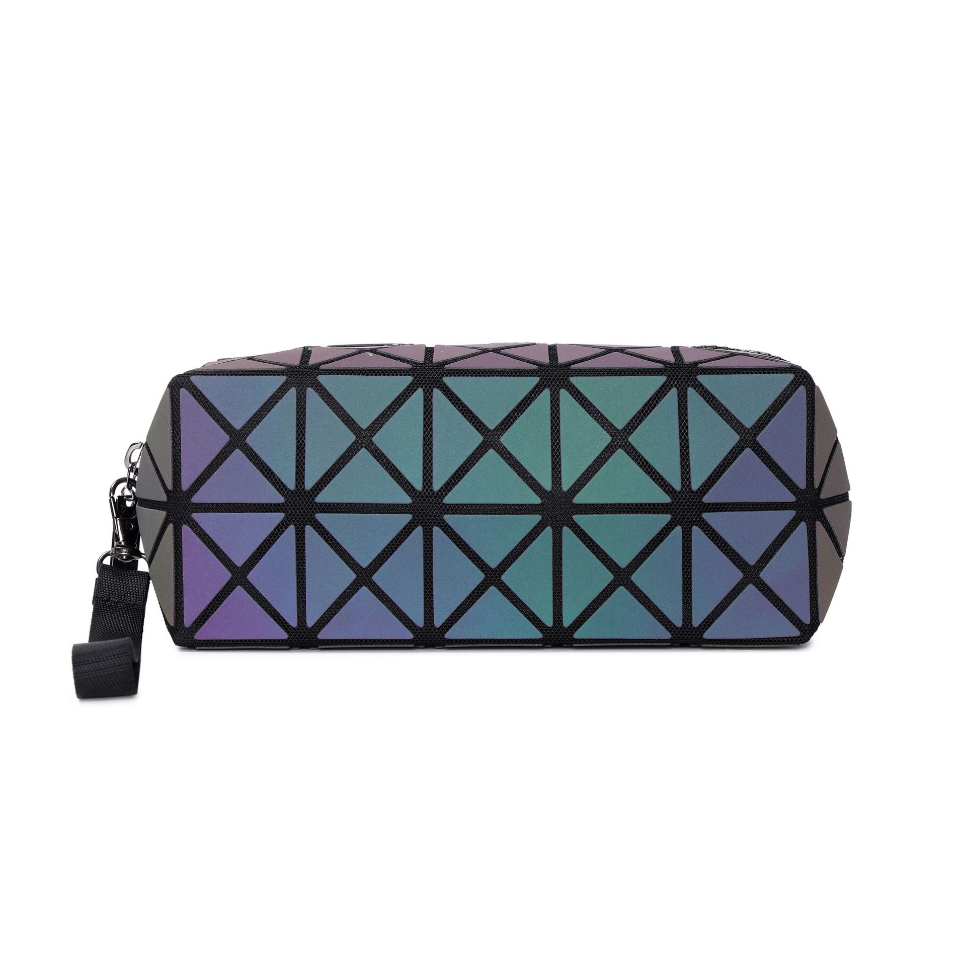 New net celebrity pvc cosmetic bag large capacity rhomboid ladies storage bag custom cosmetic bag pencil case portable small - Image 3