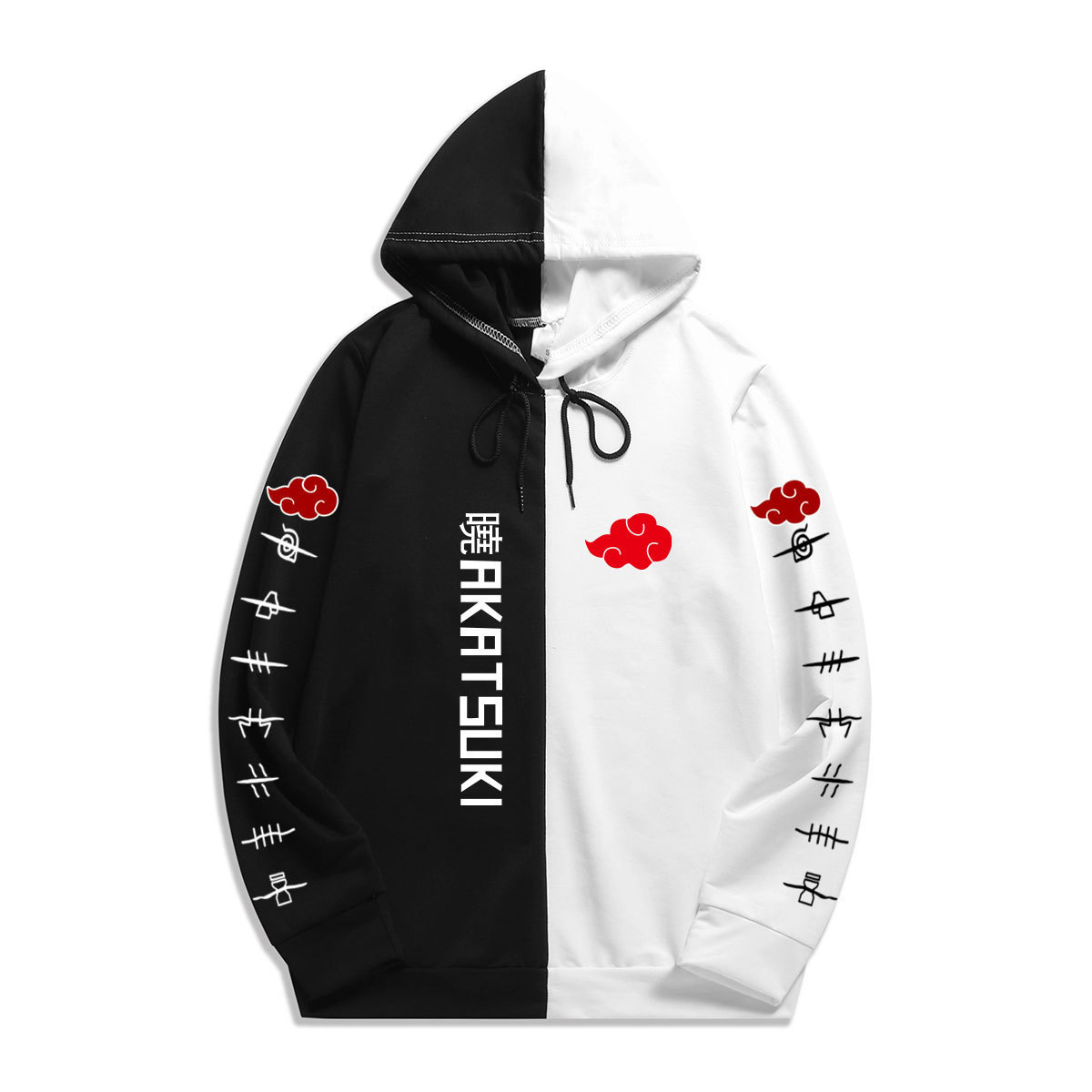 Cross-border spring and autumn tide brand Naruto thin section Naruto Xiao organization sweater loose men's and women's splicing hooded jacket - Image 4
