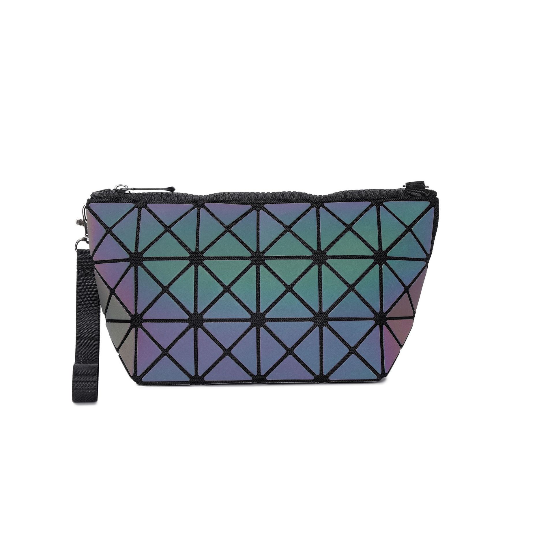 New net celebrity pvc cosmetic bag large capacity rhomboid ladies storage bag custom cosmetic bag pencil case portable small - Image 2