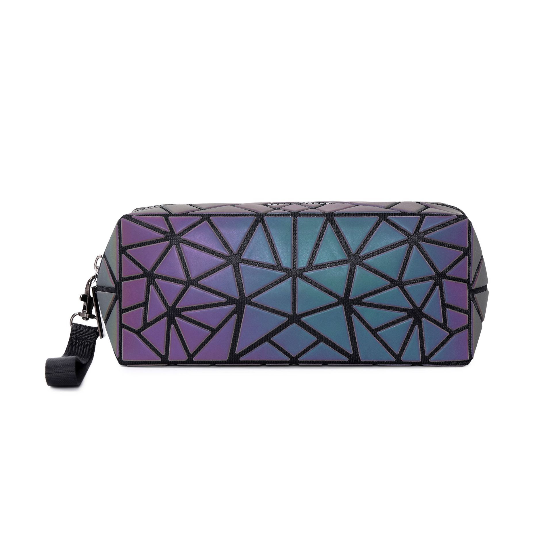 New net celebrity pvc cosmetic bag large capacity rhomboid ladies storage bag custom cosmetic bag pencil case portable small - Image 6