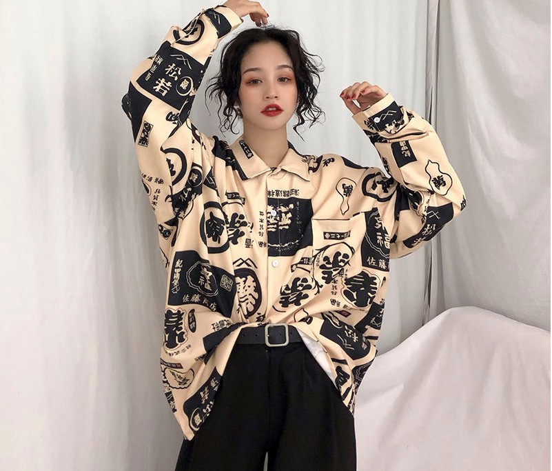 2020 Amazon AliExpress hot style printed long-sleeved shirt - Image 2