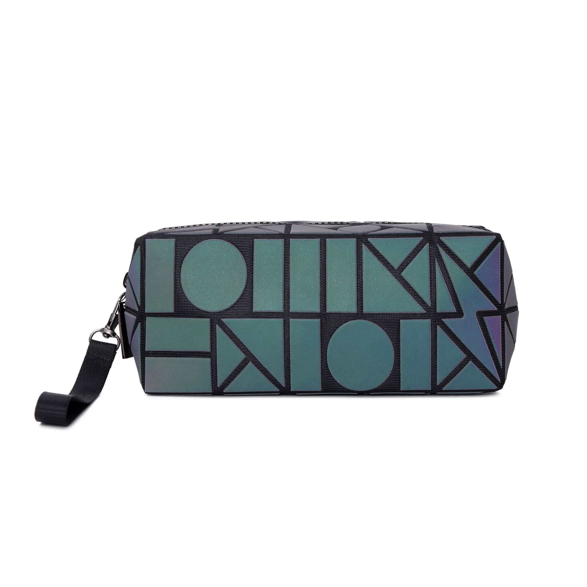 New net celebrity pvc cosmetic bag large capacity rhomboid ladies storage bag custom cosmetic bag pencil case portable small - Image 4