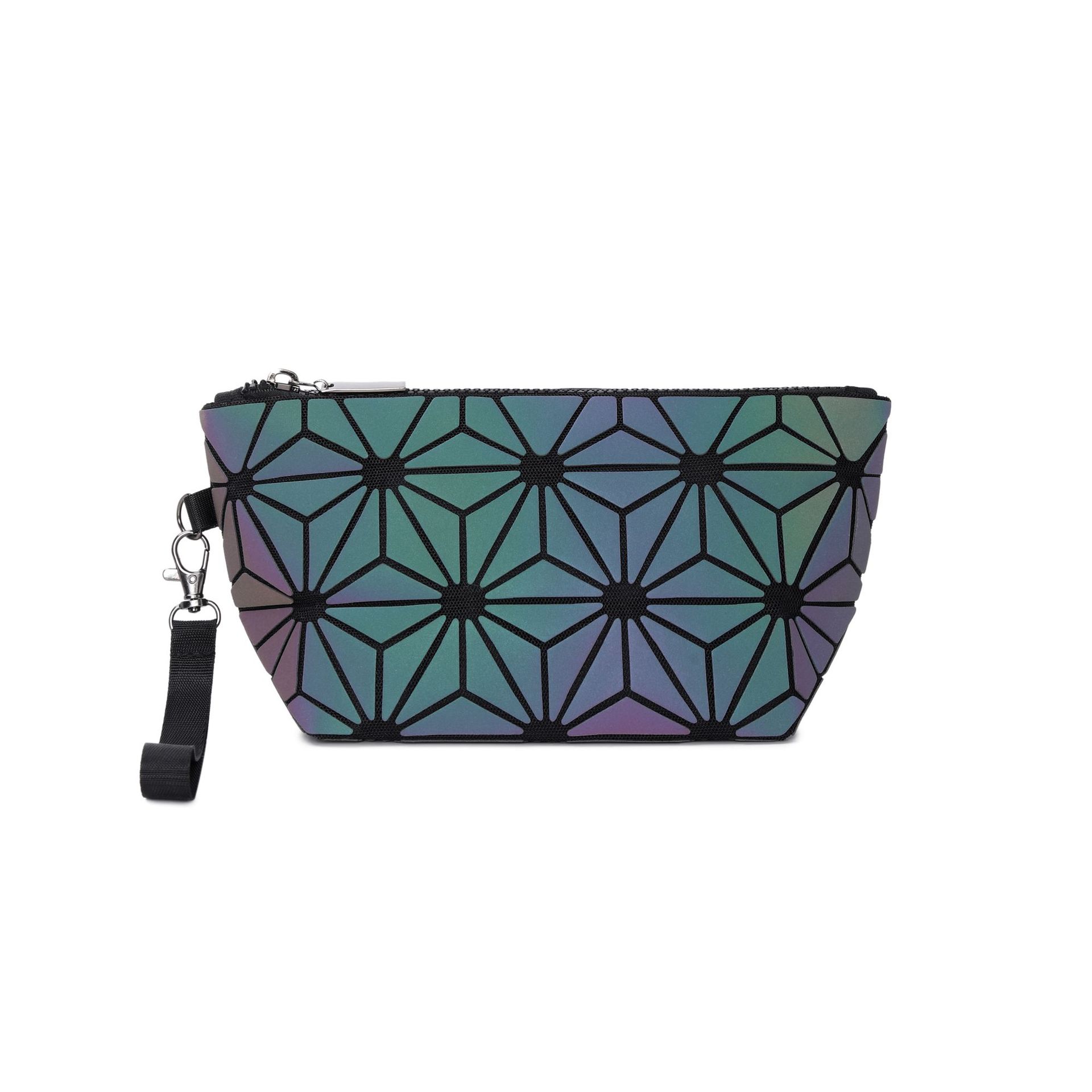 New net celebrity pvc cosmetic bag large capacity rhomboid ladies storage bag custom cosmetic bag pencil case portable small - Image 12
