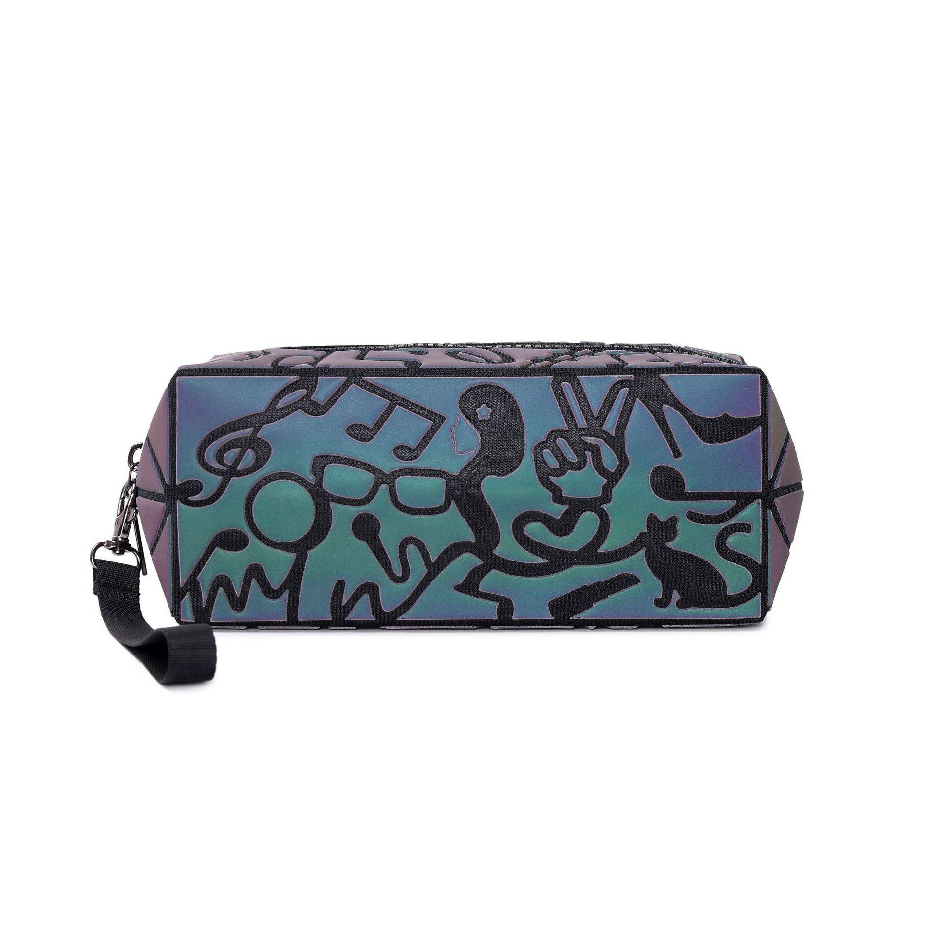 New net celebrity pvc cosmetic bag large capacity rhomboid ladies storage bag custom cosmetic bag pencil case portable small - Image 15
