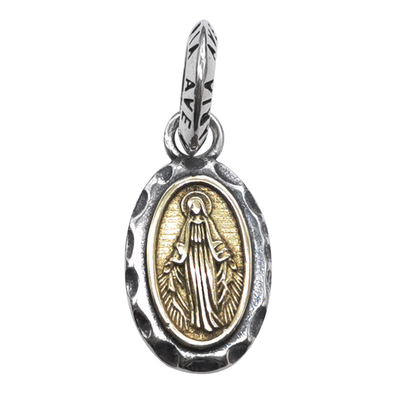 Jinluwang S925 silver necklace pendant wholesale hammered solid oval silver pendant accessory retro silver necklace - Image 6