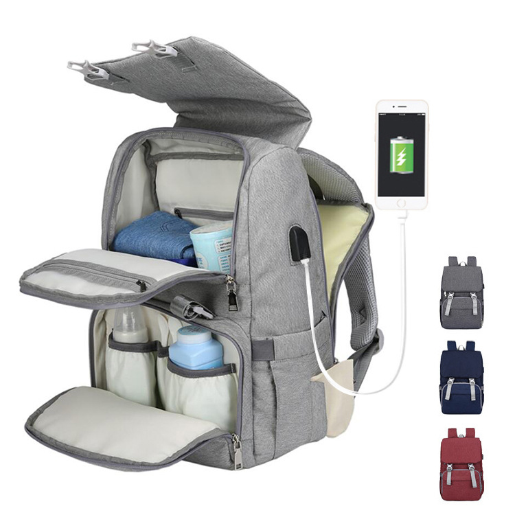 The new multifunctional mother and baby bag Large capacity waterproof mother and baby bag shoulders Korean leisure mother and baby storage bag - Image 9