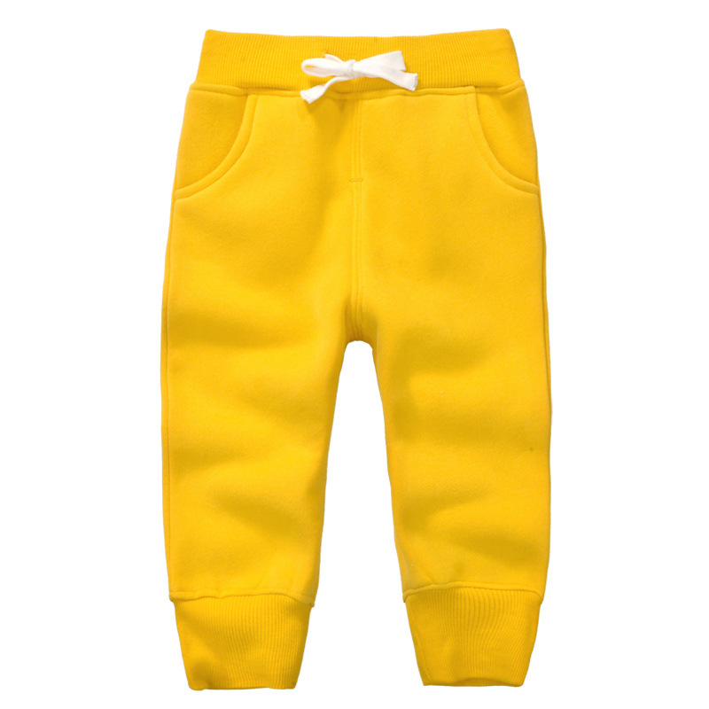 momscare children's clothing boys and girls winter plus velvet pants children's cotton pants baby sports pants thickened warm pants - Image 9
