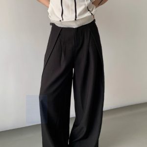 ADCE Pants with a high-fashion vibe Adjustable waistband Versatile suit pants Loose-fitting casual pants