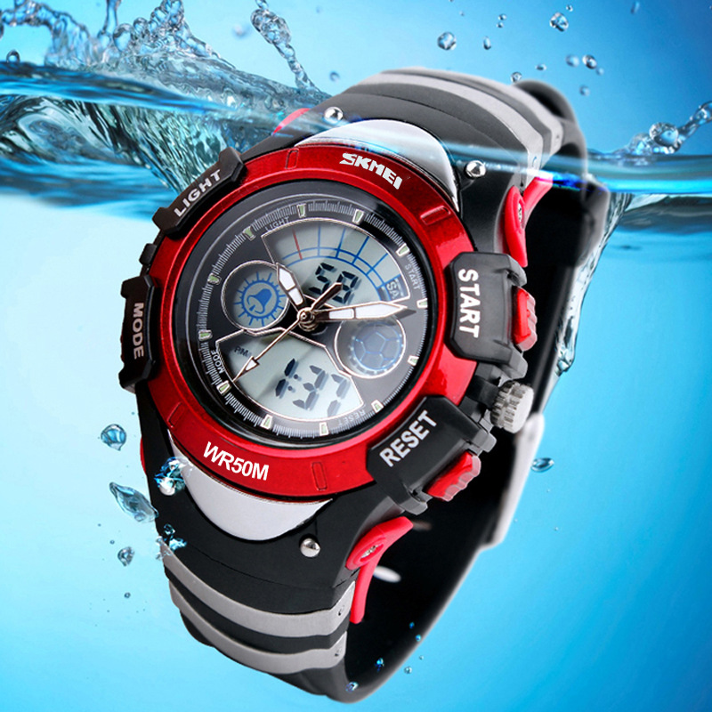 Skmei trendy Amazon hot selling children's electronic watch skmei waterproof fashion dual time student sports watch - Image 2