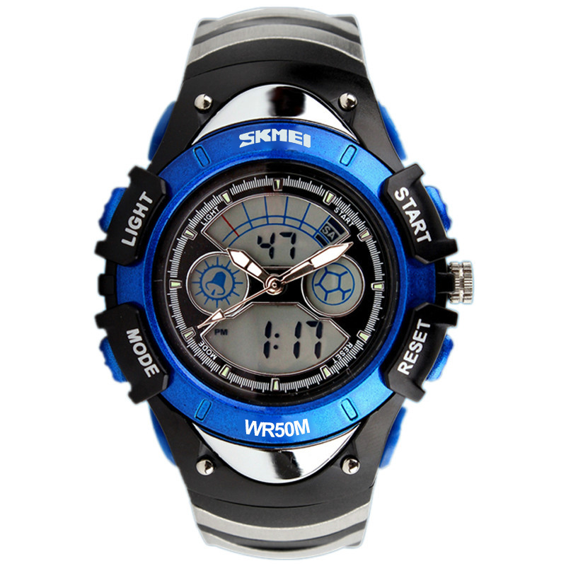 Skmei trendy Amazon hot selling children's electronic watch skmei waterproof fashion dual time student sports watch