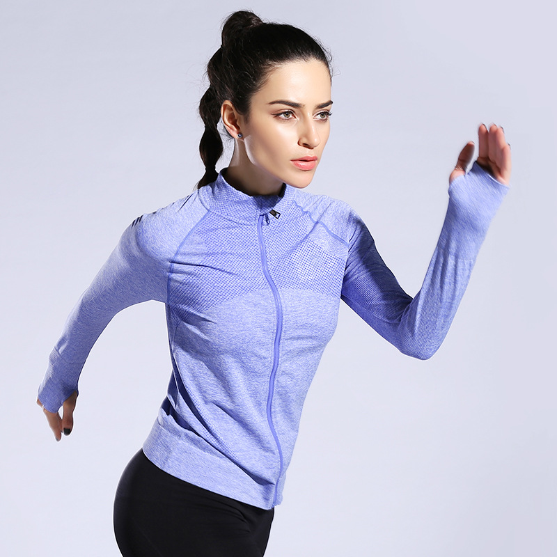 New sports yoga clothes zipper jacket women's tops Fitness clothes hot style source factory one drop shipping - Image 8