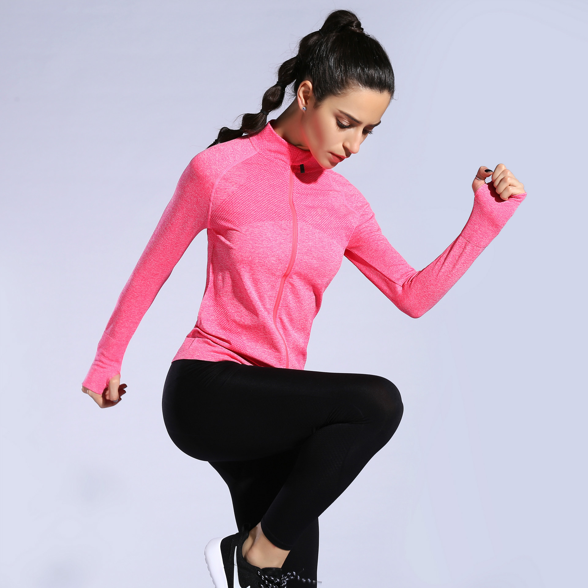 New sports yoga clothes zipper jacket women's tops Fitness clothes hot style source factory one drop shipping - Image 9
