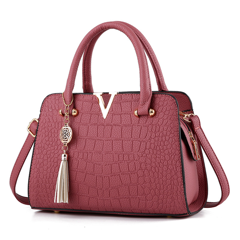 2018 new one-shoulder women's bag one generation hair Europe and America fashion pu women's bag crocodile pattern ladies handbag wholesale - Image 8