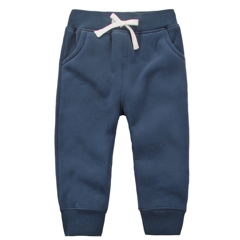 momscare children's clothing boys and girls winter plus velvet pants children's cotton pants baby sports pants thickened warm pants - Image 2