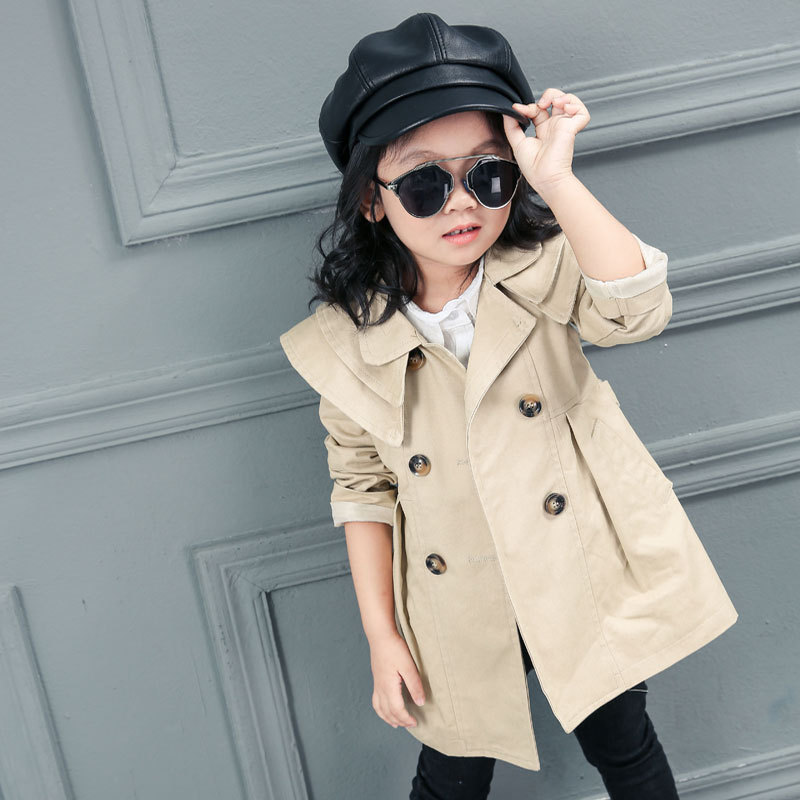 Cross-border children's clothing coat one generation spring and autumn new style cotton girl windbreaker Korean baby coat wholesale - Image 5