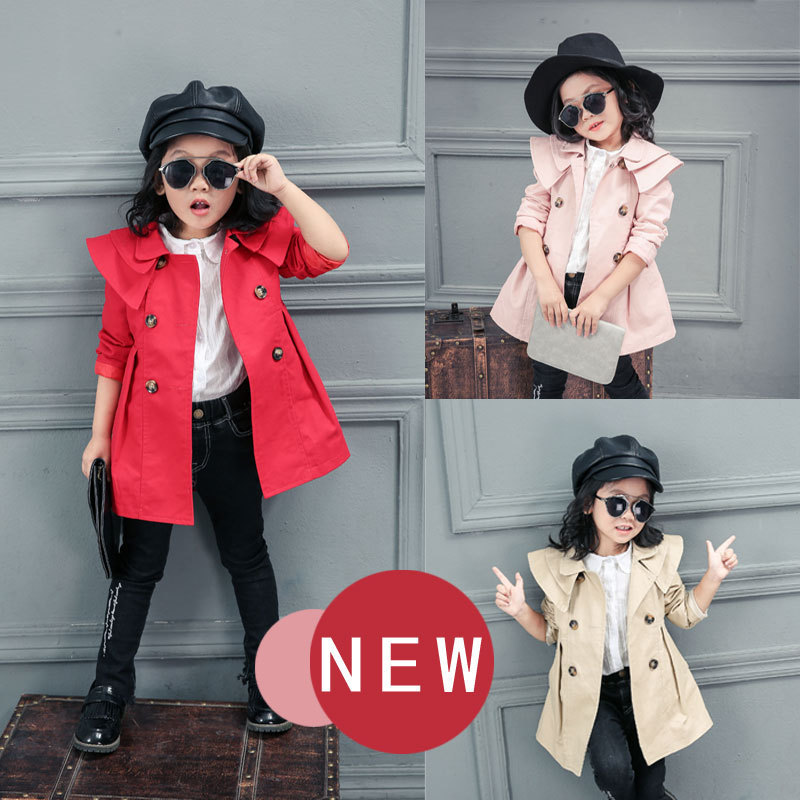 Cross-border children's clothing coat one generation spring and autumn new style cotton girl windbreaker Korean baby coat wholesale - Image 2