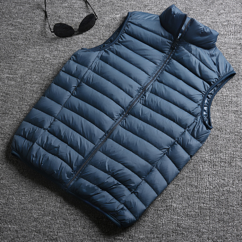 2019 down jacket vest men's lightweight vest waistcoat stand-up collar plus size autumn and winter couple jacket anti-season clearance sale - Image 7