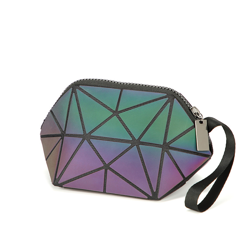 New net celebrity pvc cosmetic bag large capacity rhomboid ladies storage bag custom cosmetic bag pencil case portable small - Image 8