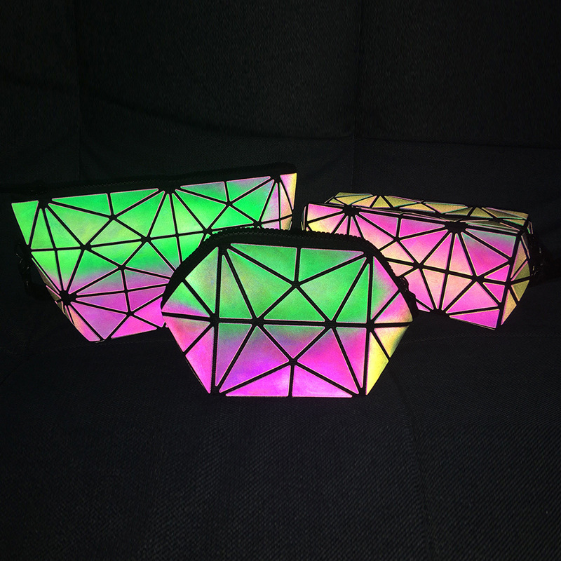New net celebrity pvc cosmetic bag large capacity rhomboid ladies storage bag custom cosmetic bag pencil case portable small - Image 13