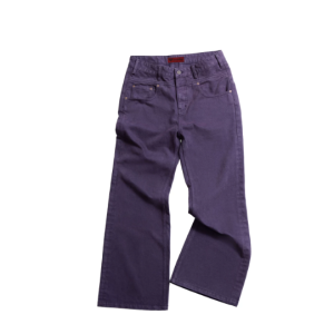 Yemanup * Azut dyed midnight purple 646 version micro flared wide leg jeans stone fermentation wash 2.0 version