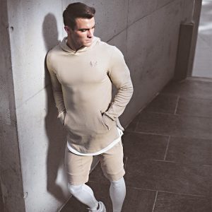 Men's Camouflage Hooded Pullover with Side Zip Pockets