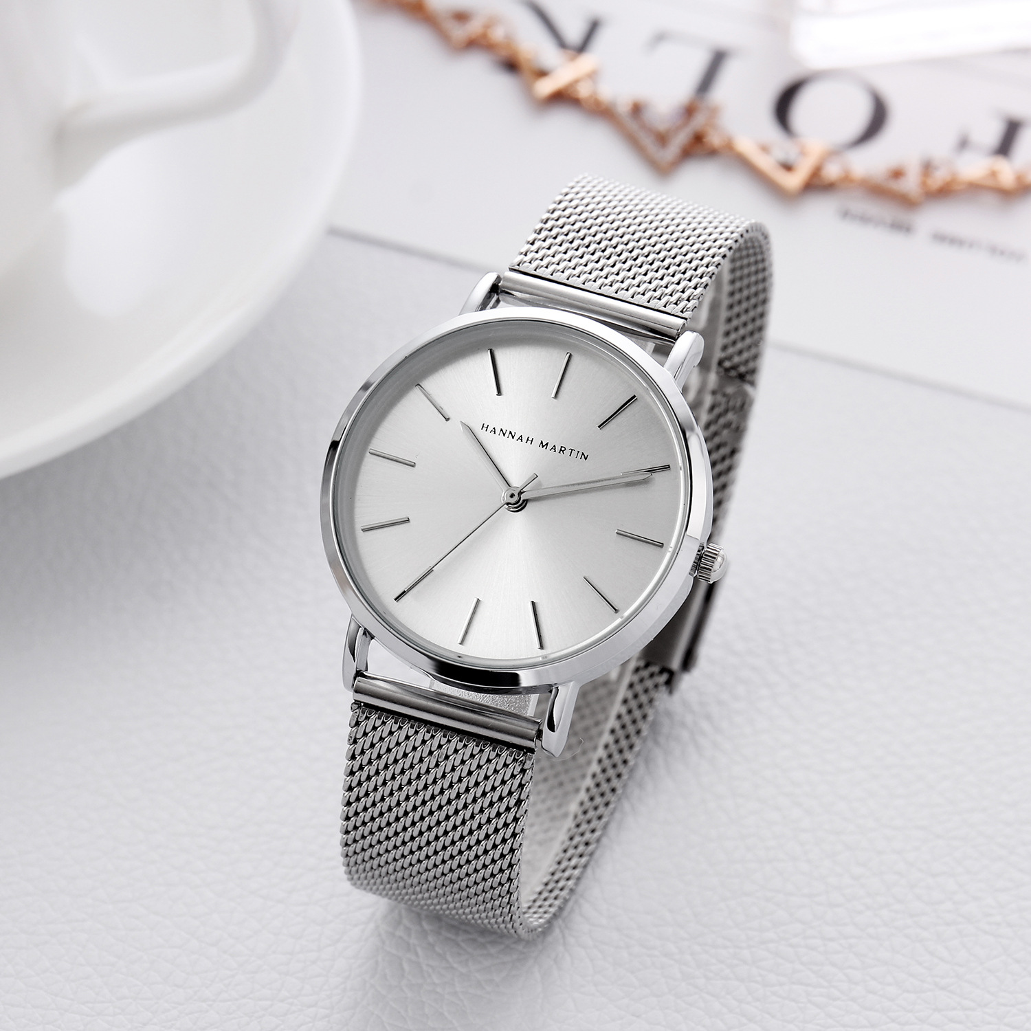 Japanese movement Amazon steel mesh belt waterproof women's watch women watches 2019 rose gold ladies watch - Image 3