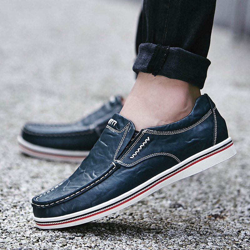 Spring style with suit shoes 45 large size white men's shoes 46 brown British casual shoes yellow leather shoes 47