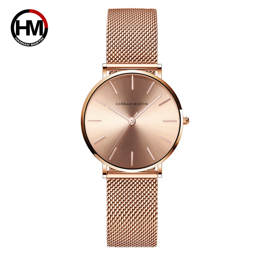 Japanese movement Amazon steel mesh belt waterproof women's watch women watches 2019 rose gold ladies watch - Image 2