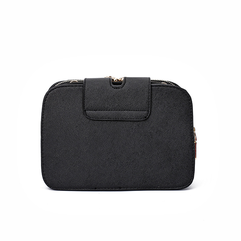 2018 summer new trend chain female bag cute rabbit ear clip three-layer small square bag shoulder diagonal bag - Image 8