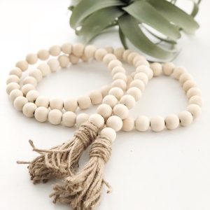 Wooden-Bead Tassel Hanging Decoration