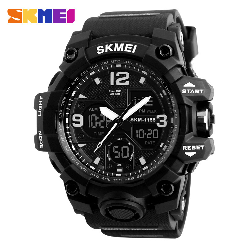 Timemei Men's Large Waterproof Electronic Watch Fashionable Multifunctional Outdoor Sports Watch Sports Watch Student Watch - Image 12