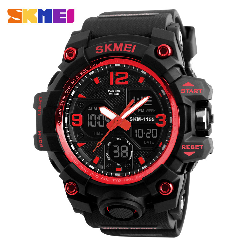 Timemei Men's Large Waterproof Electronic Watch Fashionable Multifunctional Outdoor Sports Watch Sports Watch Student Watch - Image 9