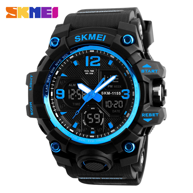 Timemei Men's Large Waterproof Electronic Watch Fashionable Multifunctional Outdoor Sports Watch Sports Watch Student Watch - Image 6