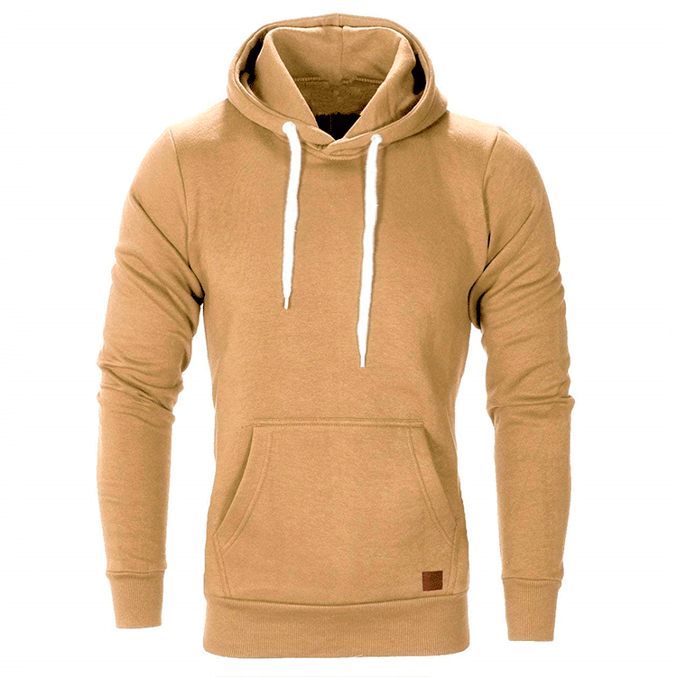 New men's solid color outdoor fitness sports sweater casual fashion pullover top - Image 6