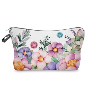 Cross-border Xindian 3D digital printing Amazon new flower Flower cosmetic bag ladies storage clutch