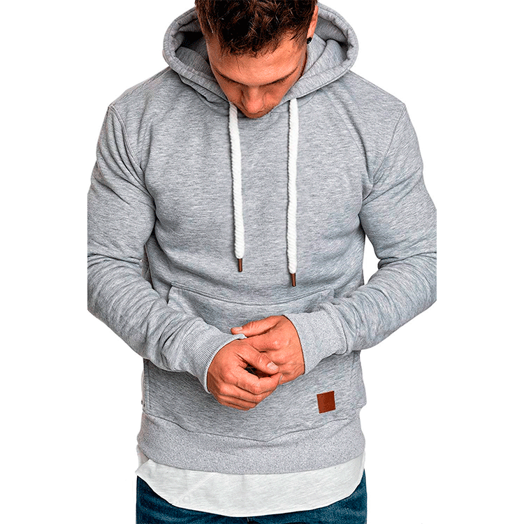 New men's solid color outdoor fitness sports sweater casual fashion pullover top - Image 7