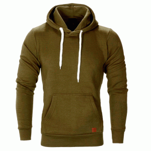 New men's solid color outdoor fitness sports sweater casual fashion pullover top