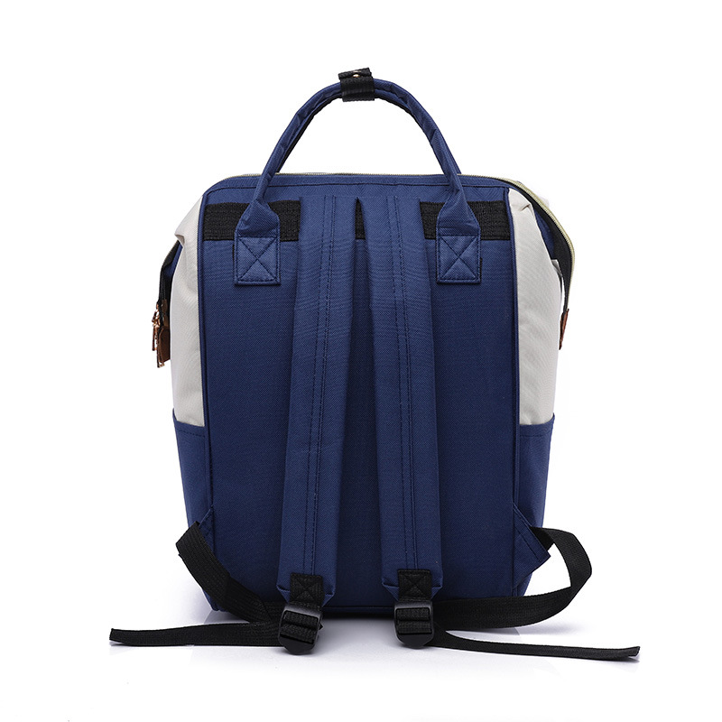 Mommy bag 2025 new Korean style fashion canvas color matching backpack women's bag Baoma milk bottle bag - Image 3
