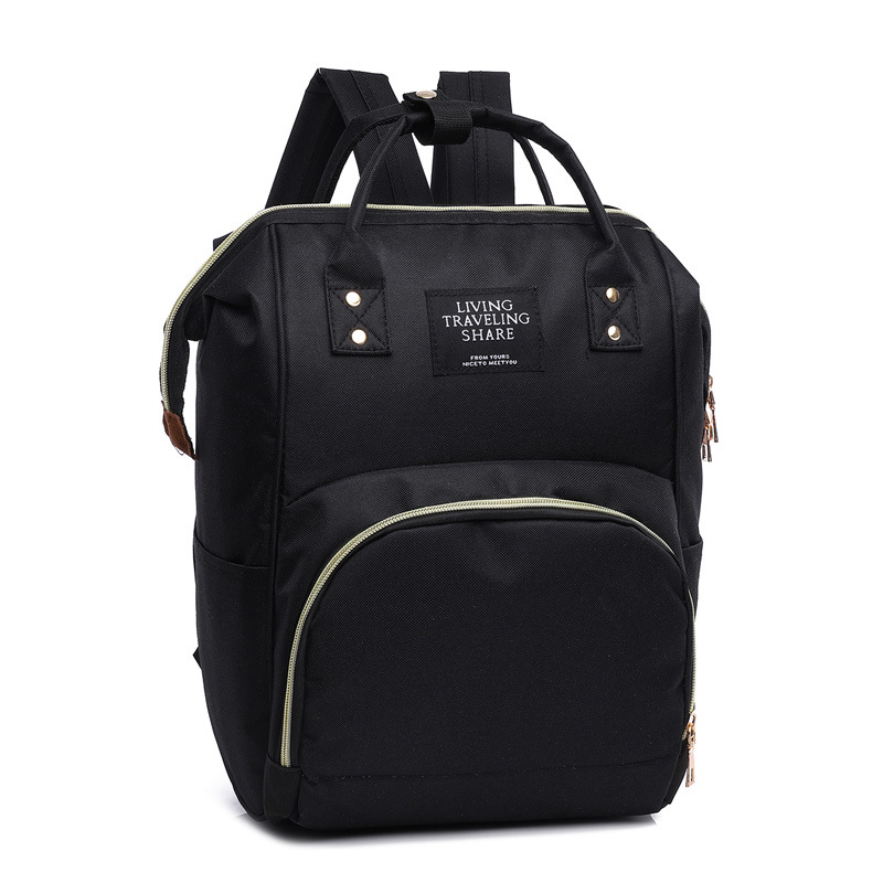Mommy bag 2025 new Korean style fashion canvas color matching backpack women's bag Baoma milk bottle bag - Image 4