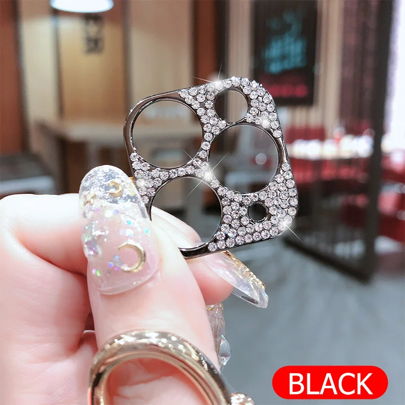 Bling Diamond Camera Lens Protector For iPhone 11 Pro Max Glitter Rhinestone Camera Protective Ring For iPhone 11 Pro Max Cover - Image 2