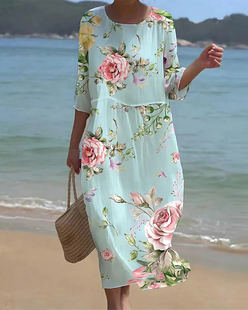 Women's Printed Long-Sleeve Dress - Image 15