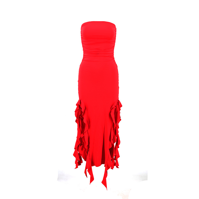 2023 European and American style summer new cross-border hot product one-shoulder jellyfish lace dress sexy hottie ur women's clothing - Image 16
