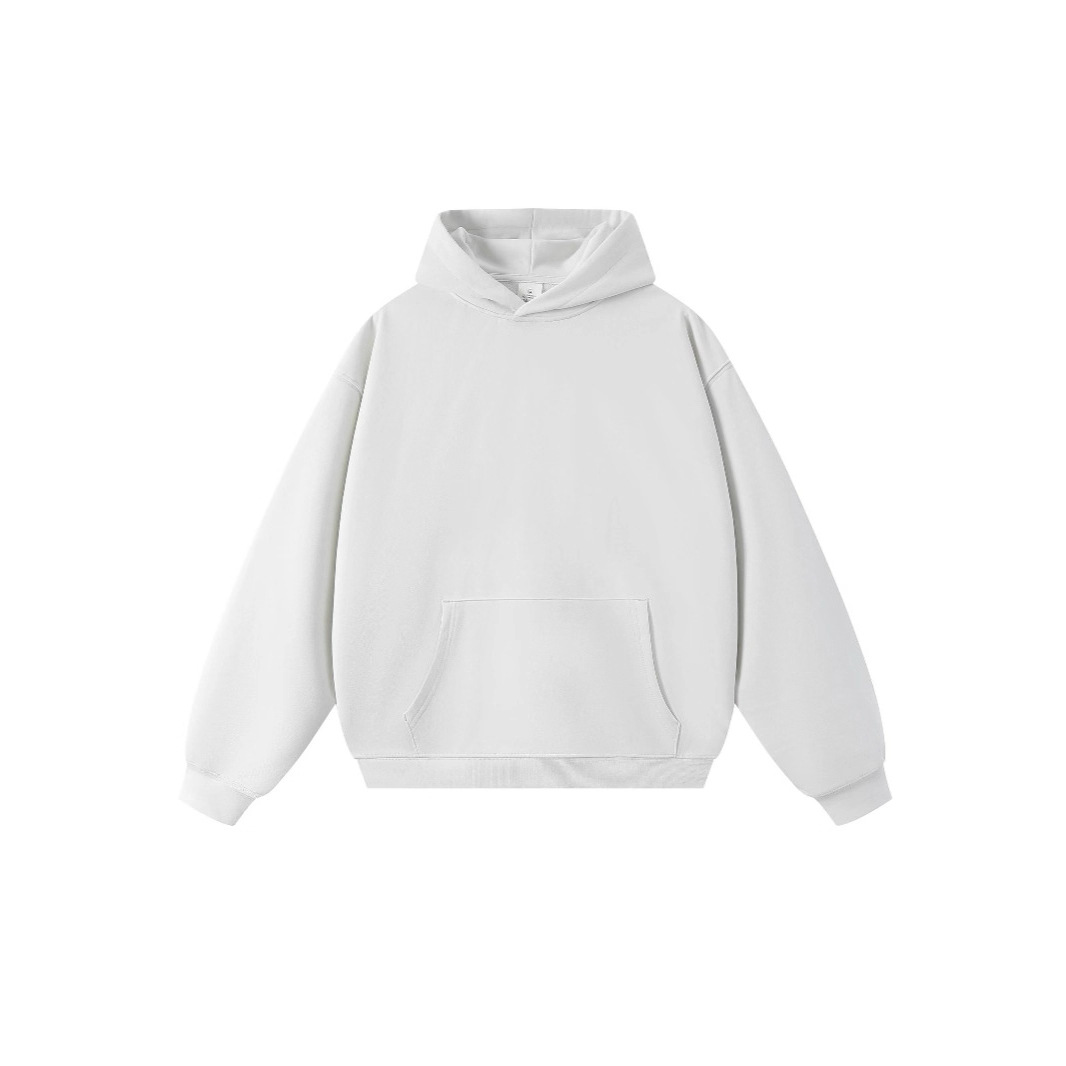 Sweatshirt 380g Terry Spring and Autumn American Thin Drop Shoulder Loose Style Solid Color Hoodie Men's Trendy All-match - Image 2