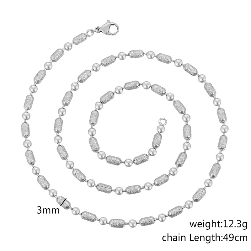Xuping Jewelry Fashionable and Simple Round Bead Chain, Copper Alloy Plated White, Unisex, European and American Cross-border Plain Chain, Wholesale - Image 7