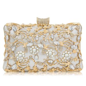 Caiyue ladies hand-held hollow evening bag annual meeting banquet party evening dress bag cheongsam bag bridal bag A137