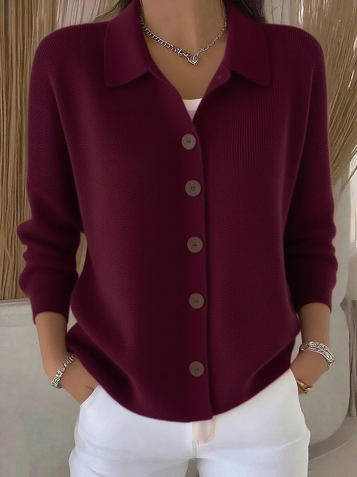 2026 European and American cross-border knitted cardigan button women's sweater coat autumn and winter new solid color casual fashion women's clothing - Image 10