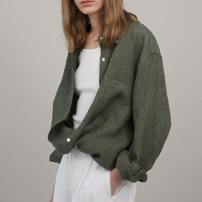 Women's Pure-Linen Shirt - Image 4