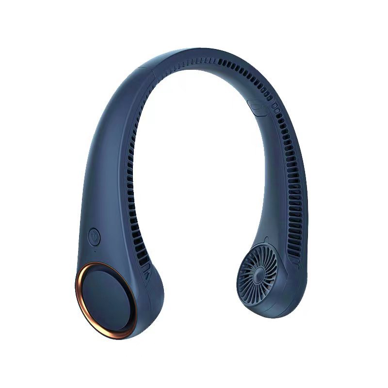 Cross-border new lazy USB mini hanging neck fan leafless mute summer artifact sports convenient small fan batch - Image 6