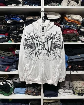 Y2K skeleton zip-up hoodie, 90s retro graphic print zip-up top, sweatshirt, sweatshirt, men's and women's. - Image 17