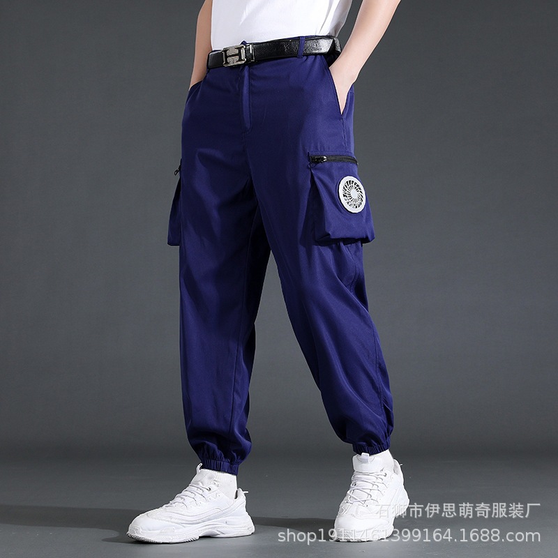 Cross-border summer fan pants, air-conditioning work pants, fishing cooling and heat-proof pants, wear-resistant outdoor work pants, factory direct sales. - Image 8
